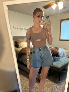 Abercrombie & Fitch Pink/Purple Athletic Bodysuit